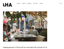 Tablet Screenshot of aha-paris.com